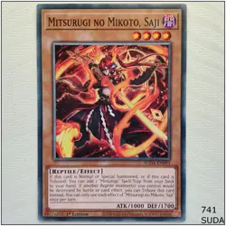 Mitsurugi no Mikoto, Saji - SUDA-EN091 - Common 1st Edition Yugioh - Image 1
