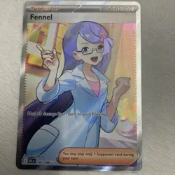 Pokemon TCG SV Black Bolt Fennel Trainer Holo Card 162/086 - Image 1