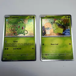 Pokemon TCG Chikorita Cosmos Holo 2-Card Lot 069, 008/217 - Image 1
