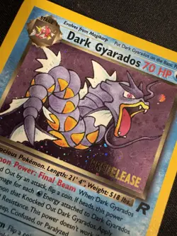 Pokemon TCG Dark Gyarados Prerelease Holo Rare Card 8/82 Vintage - Image 3