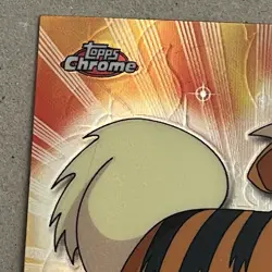 Topps Chrome Pokemon 58 Growlithe Pokemon Card Rare Stamped - Image 2