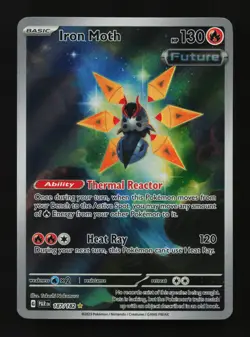 Iron Moth 187/182 Holo Illustration Rare Paradox Rift Pokemon Cards - Image 1