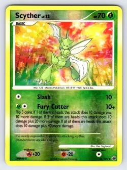 Scyther 46/100 Majestic Dawn Pokemon Card TCG Sugimori Art Reverse Holo - Mp - Image 1