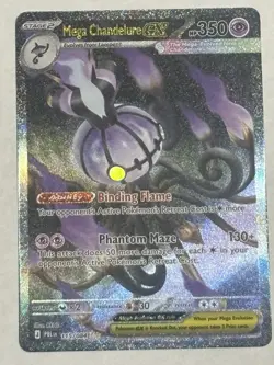 Mega Chandelure Ex Pitch Black Sir Pokemon Card English Mind 115/084 - Image 3