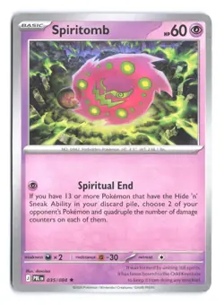 Pokemon Mega Evolution Pitch Black Build & Battle Non Holo Spiritomb 035 - Image 1