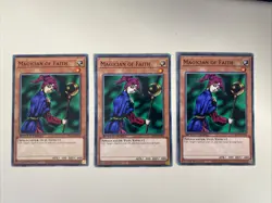 Yugioh - Magician of Faith x 3 - 1st Edition NM - Plus Free Holographic Card - F - Image 1