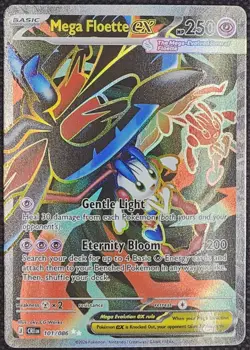 Pokemon TCG Mega Floette EX 101/086 250 HP Full Art Holo Psychic Card - Image 1