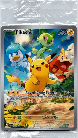 SEALED Pikachu 027 SV: Scarlet & Violet Promo Cards Holo - Image 1