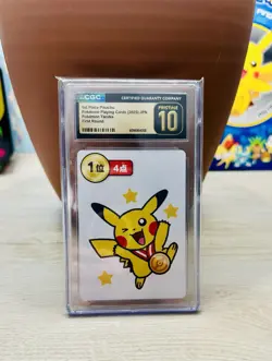 1st Place Pikachu Playing Cards (2025) JPN Pokemon Taruka 1st Round-Pristine 10 - Image 1