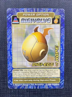 BO-159 Digi-Egg of Hope Digimon Card Digi-Battle Series 3 2000 Bandai - Image 1