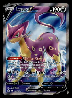 Liepard V 180/198 Ultra Rare Chilling Reign Pokemon Card - 2 - Image 1