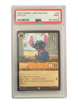 2023 Disney Lorcana En 1 Stitch New Dog 2 Card #22 Graded PSA 9 - Image 1