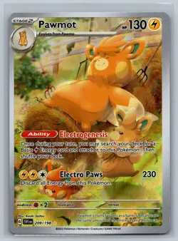 Pawmot 209/198 Illustration Rare Scarlet & Violet Pokemon Card Near Mint - Image 1