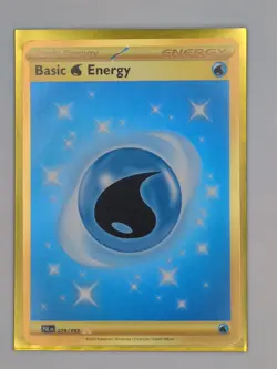 Pokemon Gold Basic Water Energy TCG Paldea Evolved Holo Hyper Rare Card 279/193 - Image 1