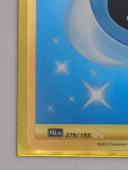Pokemon Gold Basic Water Energy TCG Paldea Evolved Holo Hyper Rare Card 279/193 - Image 2