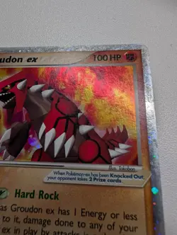 Pokemon Card Crystal Guardians Groudon ex 93/100 Holo EX Rare - Image 3