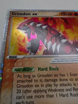 Pokemon Card Crystal Guardians Groudon ex 93/100 Holo EX Rare - Image 4