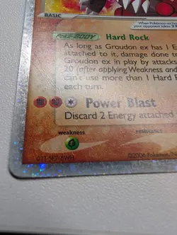 Pokemon Card Crystal Guardians Groudon ex 93/100 Holo EX Rare - Image 5