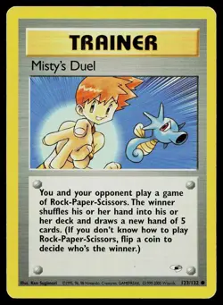 Pokemon Card Gym Heroes Misty's Duel 123/132 Common - Image 1