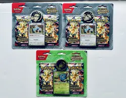 Lot (3)Pokemon Ascended Heroes 2 pack blister Promo Card & Coin (Factory Sealed) - Image 2