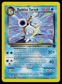 Pokemon Card Team Rocket Dark Blastoise 20/82 Rare GERMAN Dunkles Turtok - Image 1