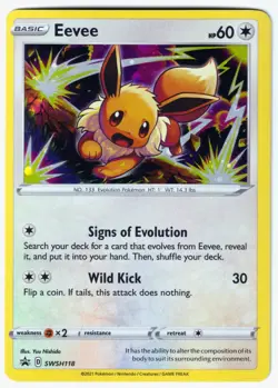 Eevee Promo SWSH: Sword & Shield Promo Cards SWSH118 LP Holo Pokemon TCG - Image 1