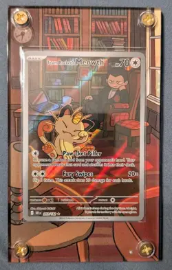 Pokemon TCG Card Lot- 2 Meowth IRs W/ Extended Art Cases! NM - Image 3