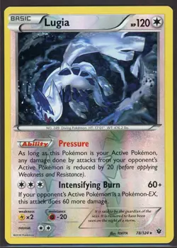 Lugia 78/124 - Fates Collide Reverse Holo Pokemon TCG Near Mint Card - Image 1