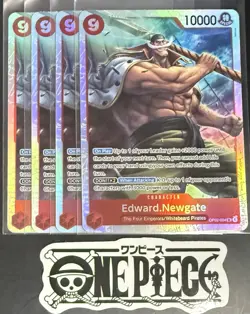 4x One Piece OP02-004 SR Edward.Newgate - ENG - Foil - Playset - TCG - NM/M - Image 1