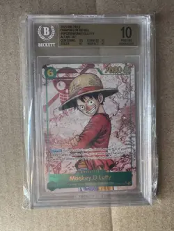 Bandai One Piece Monkey D. Luffy OP13-118 Alt Art SEC Foil ENG BGS 10 2025 - Image 1