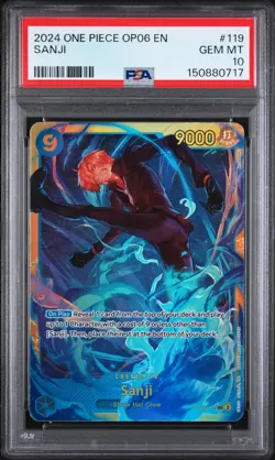 2024 ONE PIECE OP06-WINGS OF THE CAPTAIN #119 SANJI PSA 10 - Image 1
