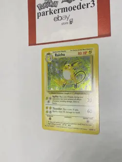 Pokemon Card Raichu Holo 11/102 Mint Ultra Pro PSA - Great Condition - Image 4