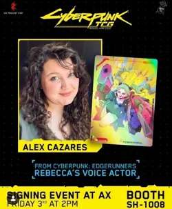 Cyberpunk TCG Anime Expo 2026 Rebecca Having A Moment Foil Signed F*** You card - Image 3
