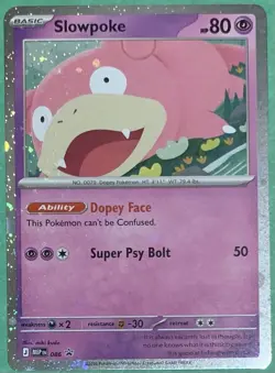 Pokemon MEP Promo Slowpoke #86 Cosmos Holo Checklane Promo TCG Pokemon Card - NM - Image 1