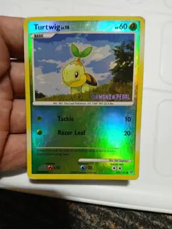 Pokemon TCG Card 2007 Diamond & Pearl - Turtwig 103/130 Reverse Holo Stamped - Image 1