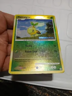Pokemon TCG Card 2007 Diamond & Pearl - Turtwig 103/130 Reverse Holo Stamped - Image 2