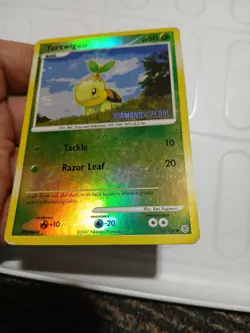 Pokemon TCG Card 2007 Diamond & Pearl - Turtwig 103/130 Reverse Holo Stamped - Image 4