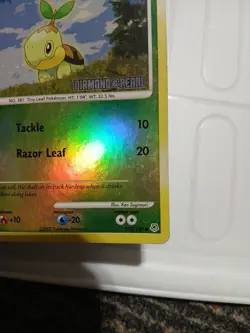 Pokemon TCG Card 2007 Diamond & Pearl - Turtwig 103/130 Reverse Holo Stamped - Image 5