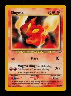 Slugma 53/64 Unlimited Common Neo Revelation Pokemon Cards - Image 1