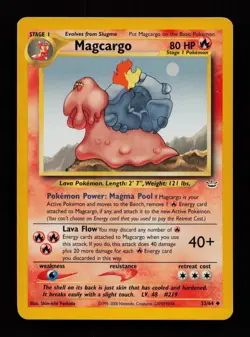 Magcargo 33/64 Uncommon Neo Revelation Pokemon Cards - Image 1