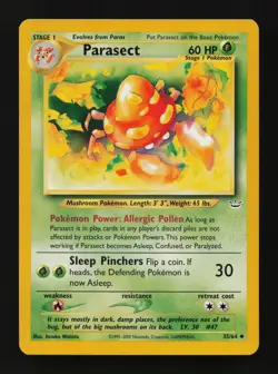 Parasect 35/64 Unlimited Uncommon Neo Revelation Pokemon Cards - Image 1