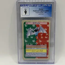 Pokemon Card Karte Zubat Topsun Bandai Green Back 1995 Japanese CGC 9 Mint Sk392 - Image 1