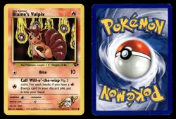 Blaine's Vulpix 66/132 Unlimited Common Gym Challenge Pokemon Card - 2 - Image 1