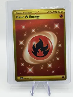 Fire Energy 230/197 SV03: Obsidian Flames Gold Hyper Secret Rare Pokemon NM Card - Image 1