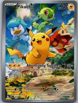 Pikachu - 027 SV: Scarlet & Violet Promo Cards Promo Holo -NM - Image 1