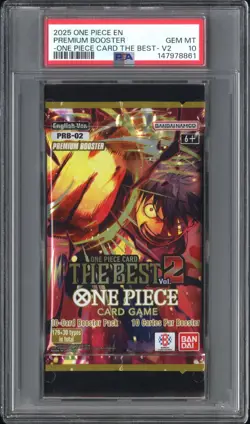 2025 ONE PIECE PREMIUM BOOSTER THE BEST- VOL.2 PACK PSA 10 Gem MINT - Image 1