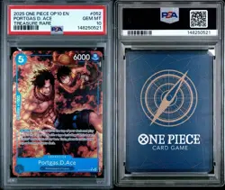 Bandai One Piece CCG Royal Blood Portgas D. Ace OP08-052 TR Foil EN PSA 10 - Image 3