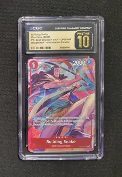 2025 One Piece Building Snake Uncommon Alt. Art Vol 4 OP09-008 CGC PRISTINE 10 - Image 1