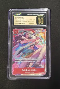 2025 One Piece Building Snake Uncommon Alt. Art Vol 4 OP09-008 CGC PRISTINE 10 - Image 2