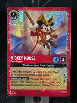 Disney Lorcana Mickey Mouse - Pirate Captain 18/P2 SEALED Holo Promo Card - Image 3